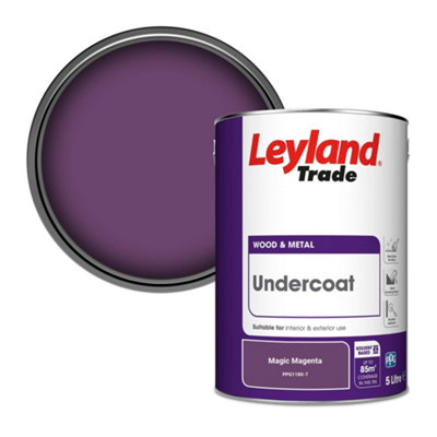 Leyland Trade Wood & Metal Undercoat Paint Magic Magenta (PPG1180-7) 5L