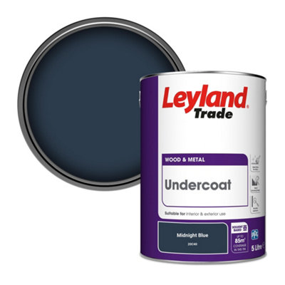 Leyland Trade Wood & Metal Undercoat Paint Midnight Blue (20C40) 5L