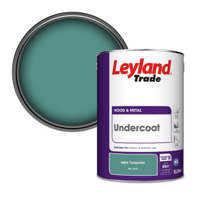 Leyland Trade Wood & Metal Undercoat Paint Mint Turquoise (RAL 6033) 5L