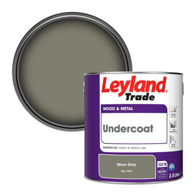 Leyland Trade Wood & Metal Undercoat Paint Moss Grey (RAL 7003) 2.5L