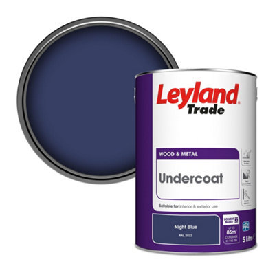 Leyland Trade Wood & Metal Undercoat Paint Night Blue (RAL 5022) 5L