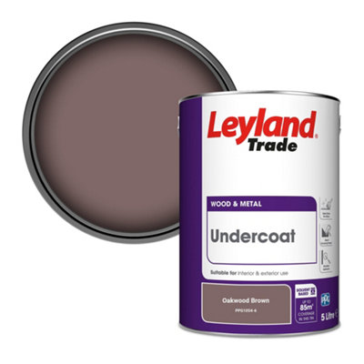 Leyland Trade Wood & Metal Undercoat Paint Oakwood Brown (PPG1054-6) 5L