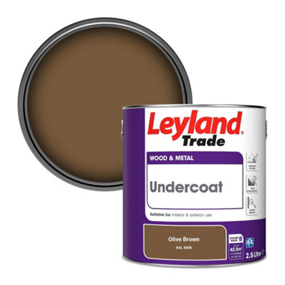 Leyland Trade Wood & Metal Undercoat Paint Olive Brown (RAL 8008) 2.5L