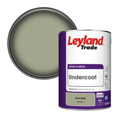 Leyland Trade Wood & Metal Undercoat Paint Olive Sprig (PPG1125-4) 5L