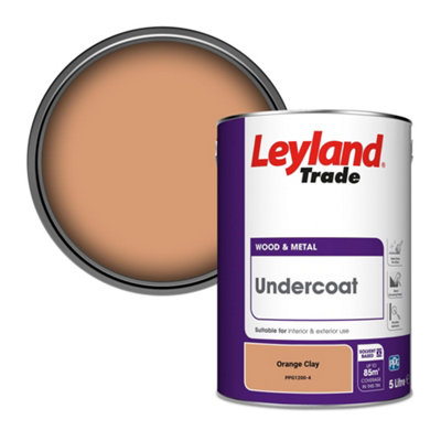 Leyland Trade Wood & Metal Undercoat Paint Orange Clay (PPG1200-4) 5L