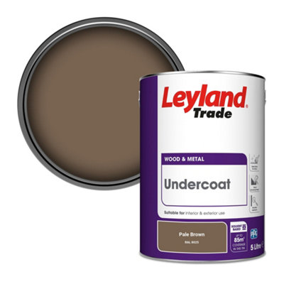 Leyland Trade Wood & Metal Undercoat Paint Pale Brown (RAL 8025) 5L