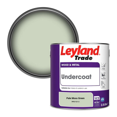 Leyland Trade Wood & Metal Undercoat Paint Pale Moss Green (PPG1121-3) 2.5L