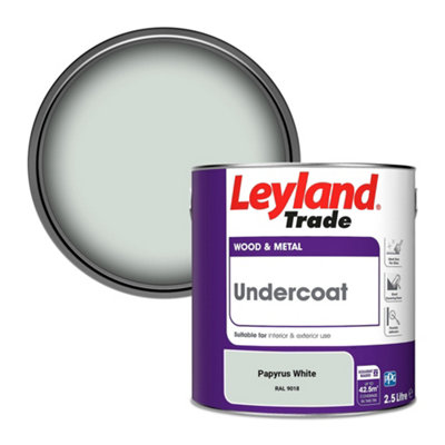 Leyland Trade Wood & Metal Undercoat Paint Papyrus White (RAL 9018) 2.5L