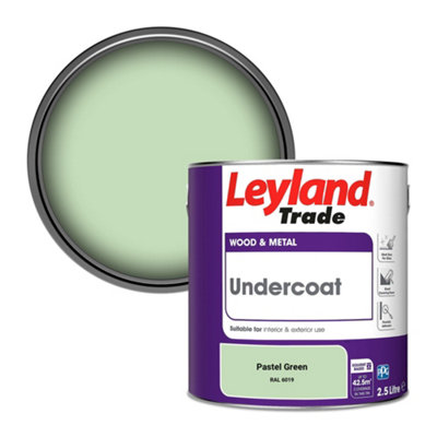Leyland Trade Wood & Metal Undercoat Paint Pastel Green (RAL 6019) 2.5L
