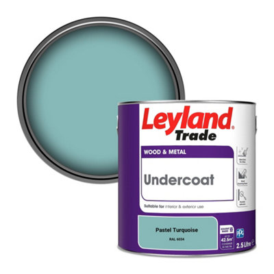 Leyland Trade Wood & Metal Undercoat Paint Pastel Turquoise (RAL 6034) 2.5L