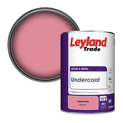Leyland Trade Wood & Metal Undercoat Paint Pink Punch (PPG1184-4) 5L