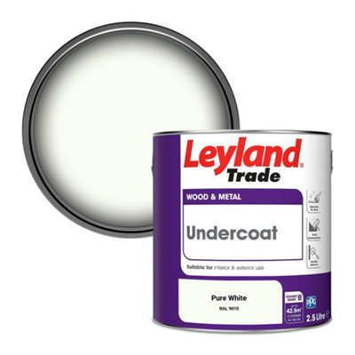 Leyland Trade Wood & Metal Undercoat Paint Pure White (RAL 9010) 2.5L