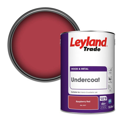 Leyland Trade Wood & Metal Undercoat Paint Raspberry Red (RAL 3027) 5L