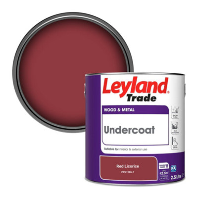Leyland Trade Wood & Metal Undercoat Paint Red Licorice (PPG1186-7) 2.5L