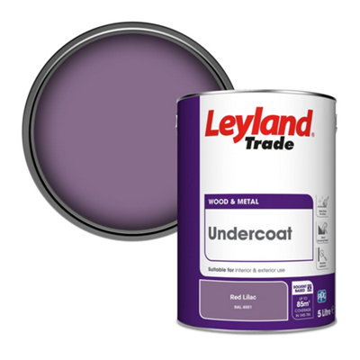 Leyland Trade Wood & Metal Undercoat Paint Red Lilac (RAL 4001) 5L