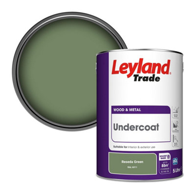Leyland Trade Wood & Metal Undercoat Paint Reseda Green (RAL 6011) 5L