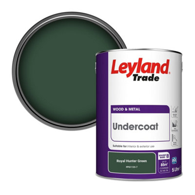 Leyland Trade Wood & Metal Undercoat Paint Royal Hunter Green (PPG1133-7) 5L