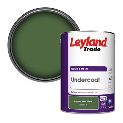 Leyland Trade Wood & Metal Undercoat Paint Rubber Tree Plant (PPG1131-7) 5L