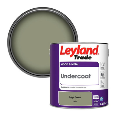 Leyland Trade Wood & Metal Undercoat Paint Sage Green (12B21) 2.5L