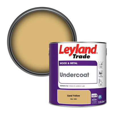 Leyland Trade Wood & Metal Undercoat Paint Sand Yellow (RAL 1002) 2.5L