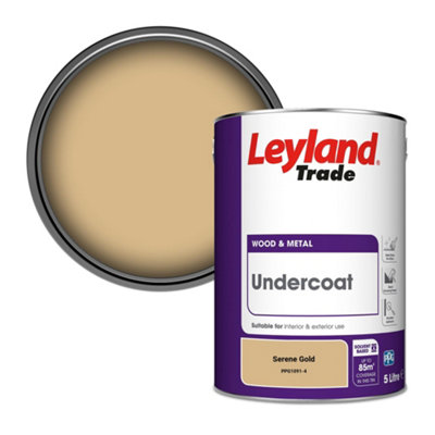 Leyland Trade Wood & Metal Undercoat Paint Serene Gold (PPG1091-4) 5L