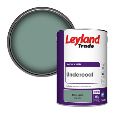 Leyland Trade Wood & Metal Undercoat Paint Silver Laurel (PPG1137-5) 5L
