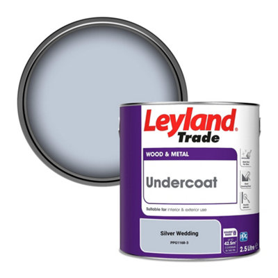 Leyland Trade Wood & Metal Undercoat Paint Silver Wedding (PPG1168-3) 2.5L