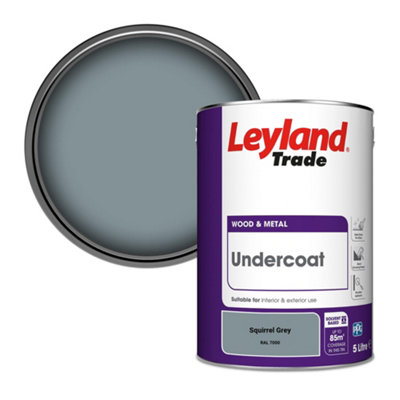 Leyland Trade Wood & Metal Undercoat Paint Squirrel Grey (RAL 7000) 5L