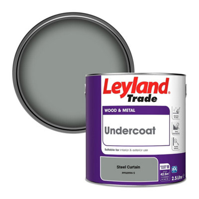 Leyland Trade Wood & Metal Undercoat Paint Steel Curtain (PPG0994-5) 2.5L