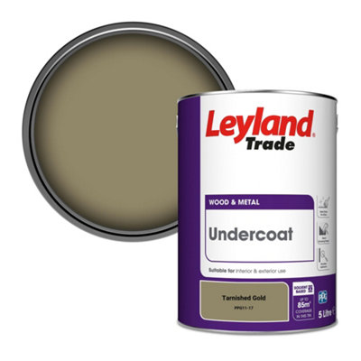 Leyland Trade Wood & Metal Undercoat Paint Tarnished Gold (PPG11-17) 5L