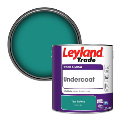 Leyland Trade Wood & Metal Undercoat Paint Teal Taffeta (PPG17-32) 2.5L