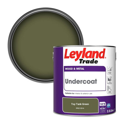 Leyland Trade Wood & Metal Undercoat Paint Toy Tank Green (PPG1125-6) 2.5L