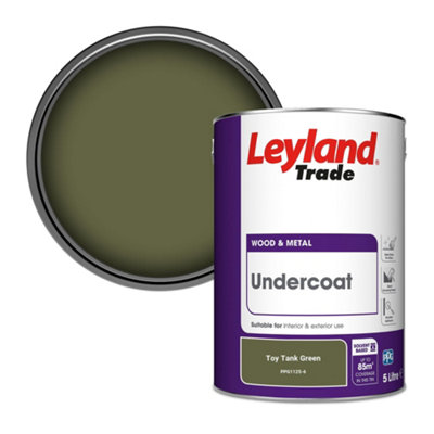 Leyland Trade Wood & Metal Undercoat Paint Toy Tank Green (PPG1125-6) 5L