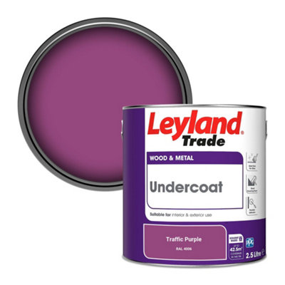 Leyland Trade Wood & Metal Undercoat Paint Traffic Purple (RAL 4006) 2.5L