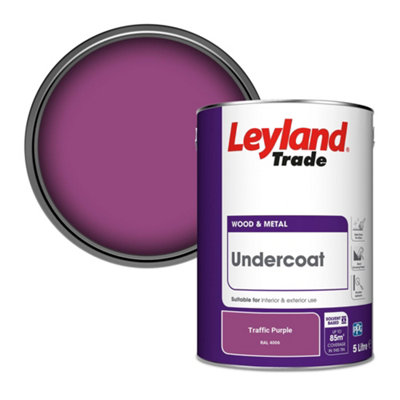 Leyland Trade Wood & Metal Undercoat Paint Traffic Purple (RAL 4006) 5L