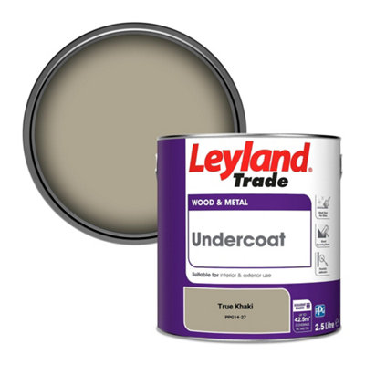 Leyland Trade Wood & Metal Undercoat Paint True Khaki (PPG14-27) 2.5L