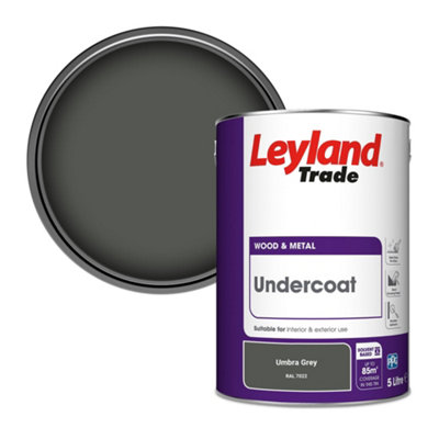 Leyland Trade Wood & Metal Undercoat Paint Umbra Grey (RAL 7022) 5L
