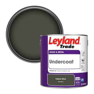 Leyland Trade Wood & Metal Undercoat Paint Yellow Olive (RAL 6014) 2.5L