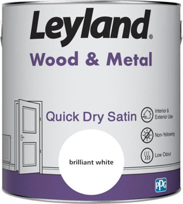 Leyland Wood & Metal Brilliant White Quick Dry Satin 2.5l