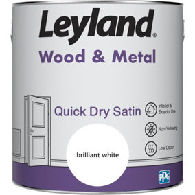 Leyland Wood & Metal Brilliant White Quick Dry Satin 2.5l
