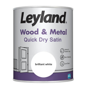 Leyland Wood & Metal Brilliant White Quick Dry Satin 750ml