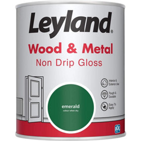 Leyland Wood & Metal Emerald Non Drip Gloss Paint 750ml