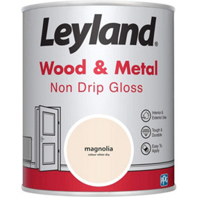 Leyland Wood & Metal Magnolia Non Drip Gloss Paint 750ml