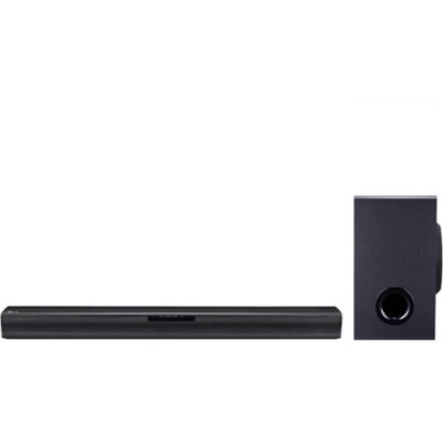 LG SQC1 Black Bluetooth Soundbar with Wireless Subwoofer Includes Free Gift