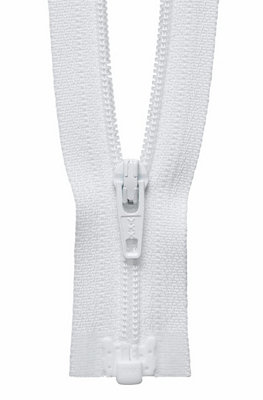 LGT/W O/E ZIP 30CM - Light-Weight Open End Zip: 30cm: White - YKK