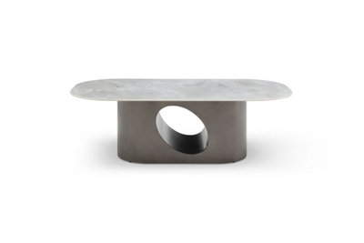 Liana Rounded Rectangular Sintered Stone Coffee Table - L135 x W72 x H42 cm