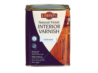 Liberon 044525 Natural Finish Interior Varnish Clear Matt 1 litre LIBELNFIVCM