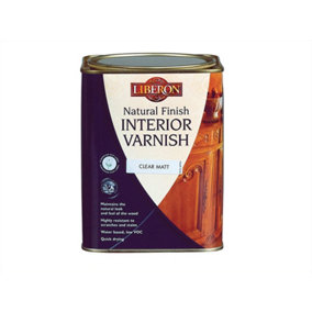 Liberon 044527 Natural Finish Interior Varnish Clear Satin 1 litre LIBELNFIVCS