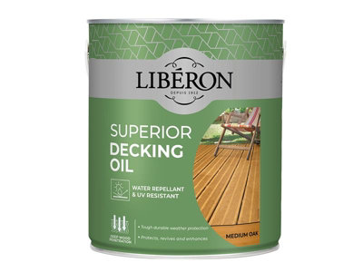 Liberon 126104 Superior Decking Oil Medium Oak 2.5 litre LIB126104