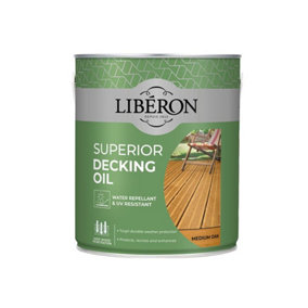 Liberon 126104 Superior Decking Oil Medium Oak 2.5 litre LIB126104